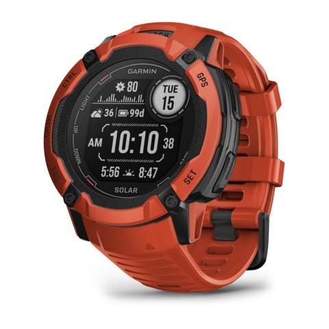 Zegarek sportowy Garmin Instinct 2X SOLAR Czerwony