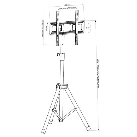 TECHLY STOJAK PODŁOGOWY TRIPOD PRZENOŚNY TV LED/LC