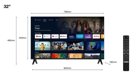 Telewizor TCL 32S5400A 32" LED HD Ready Android TV Srebrny (WYPRZEDAŻ)