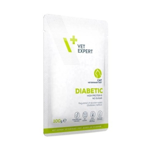 VetExpert Veterinary Diet Diabetic Cat 100g Pouch