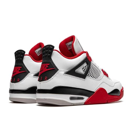 Buty NIKE Air Jordan 4 Retro Fire Red - Białe DC7770-160