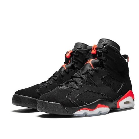 Buty NIKE Air Jordan 6 Retro Black Infrared - Czarne 384665-060