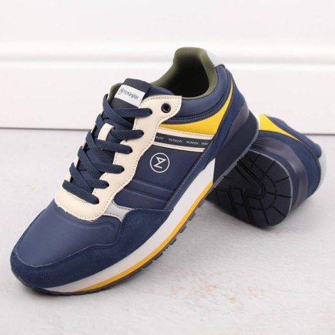 Skórzane buty sportowe McKeylor M JAN289B granatowe Skórzane buty sportowe McKeylor M JAN289B granatowe