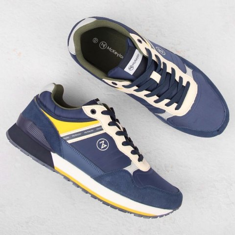 Skórzane buty sportowe McKeylor M JAN289B granatowe Skórzane buty sportowe McKeylor M JAN289B granatowe