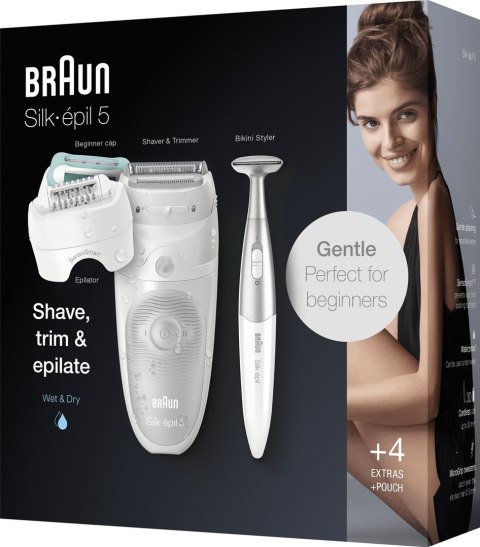 Braun Silk-épil 5 damski depilator + trymer bikini