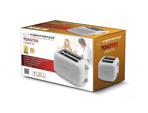 Toster Esperanza Ciabatta EKT002 (600W; kolor biały)