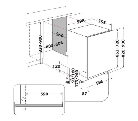 Zmywarka do zabudowy WHIRLPOOL W2I HD524 AS