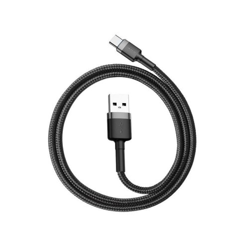 Kabel Baseus Cafule CATKLF-BG1 (USB 2.0 - USB typu C ; 1m; kolor szaro-czarny)