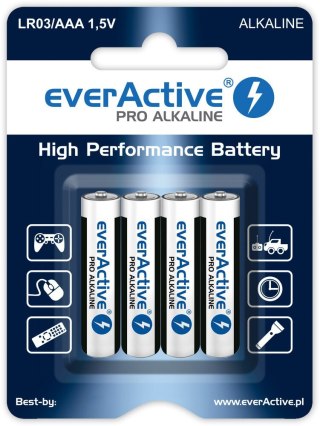 Zestaw baterii alkaliczne everActive LR64BLPA (x 4)