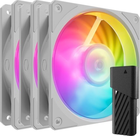 COOLER MASTER WENTYLATOR Mobius 120P ARGB White 3-Pack Fan Kit