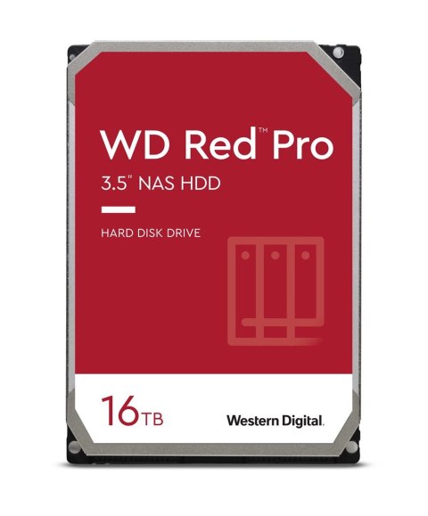 Dysk HDD WD Red Pro WD161KFGX (16 TB ; 3.5"; 512 MB; 7200 obr/min)