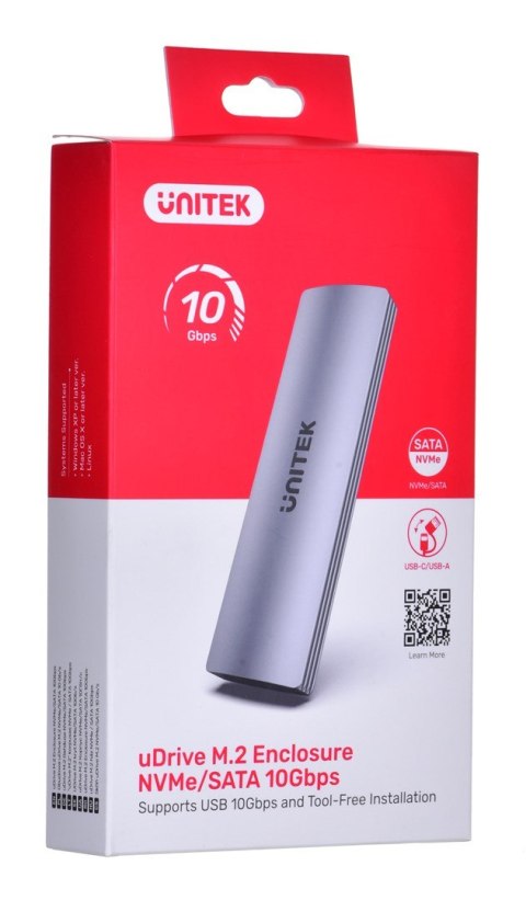 UNITEK OBUDOWA DYSKU M.2 NVME/SATA 10 GBPS, S1230A