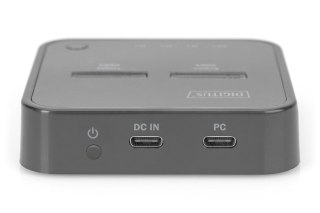 DIGITUS STACJA DOKUJĄCA DO SSD M.2 NVME Z FUNKCJĄ KLONOWANIA OFFLINE, USB-C, CZARNA DA-71545