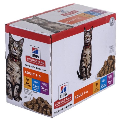 HILL'S Feline Adult Multipack Classic - saszetka 12x85g