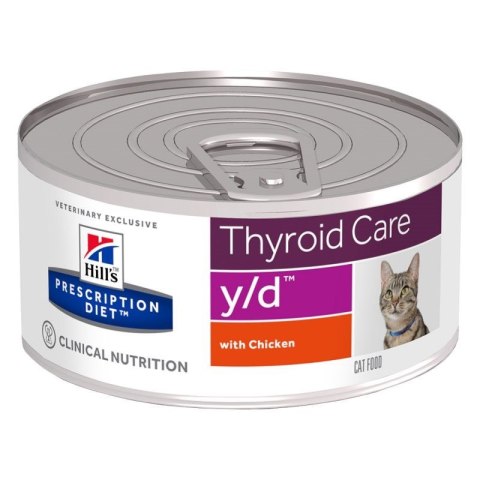 Hill's Prescription Diet Thyroid Care Feline y/d - karma dla kota z chorą tarczycą - puszka 156 g