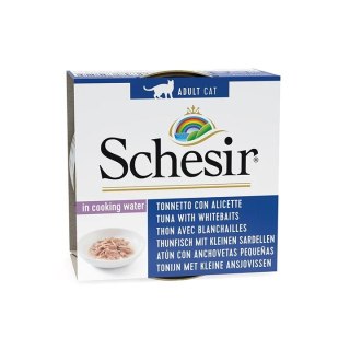 SCHESIR dla kotów Adult w Naturalnym Soku Tuńczyk z anchovies 85g