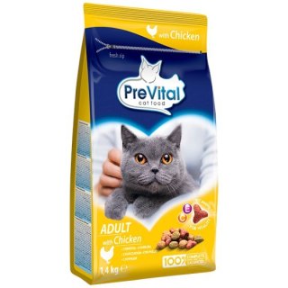 PREVITAL - Z kurczakiem - Pełnoporcjowa karma dla dorosłych kotów - karma sucha - 1,4kg